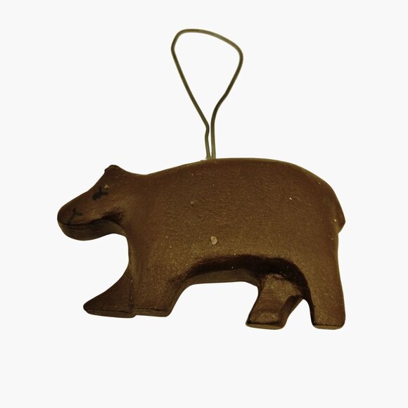 Handcrafted Brown Bear Ornament Lodge Cottage Cabin Rustic Decor - Picture 2 of 6